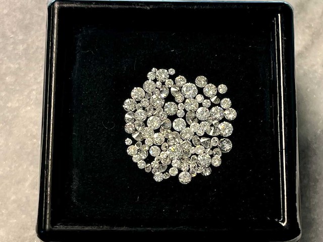 Diamant - 2.42 carat natuurlijke diamant briljant geslepen - afbeelding 1 van  3