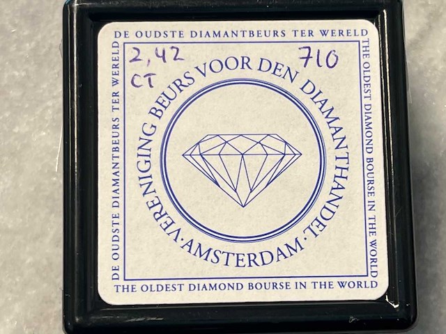 Diamant - 2.42 carat natuurlijke diamant briljant geslepen - afbeelding 2 van  3