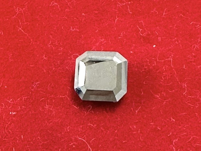Diamant - 2.96 carat natuurlijke zwarte diamant in vierkant smaragd vorm (gecertificeerd) - afbeelding 1 van  6