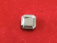 Diamant - 2.96 carat natuurlijke zwarte diamant in vierkant smaragd vorm (gecertificeerd) - afbeelding 1 van  6