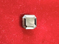 Diamant - 2.96 carat natuurlijke zwarte diamant in vierkant smaragd vorm (gecertificeerd) - afbeelding 3 van  6