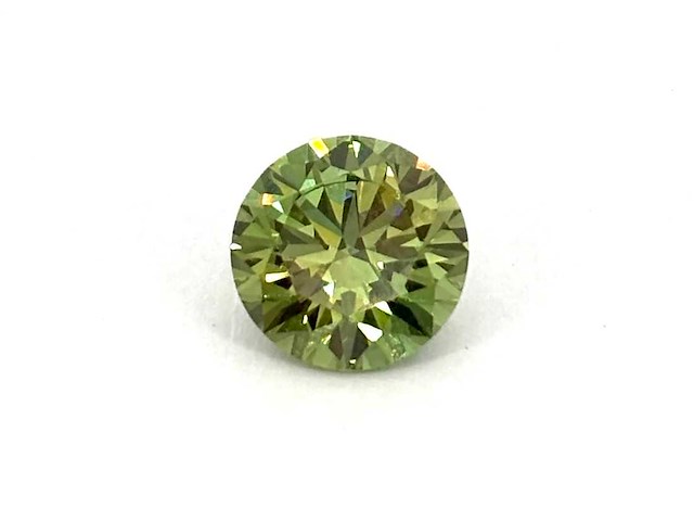 Diamant - 3.00 carat briljant geslepen groen gekleurde diamant (gecertificeerd) - afbeelding 1 van  5