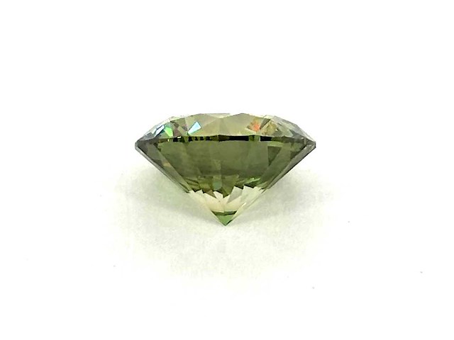 Diamant - 3.00 carat briljant geslepen groen gekleurde diamant (gecertificeerd) - afbeelding 2 van  5