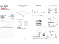 Diamant - 3.02 carat emerald geslepen diamant (gecertificeerd) - afbeelding 4 van  5
