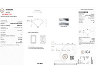 Diamant - 3.03 carat emerald geslepen diamant (gecertificeerd) - afbeelding 4 van  4