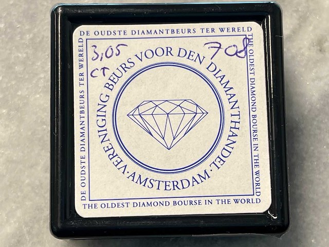 Diamant - 3.05 carat natuurlijke diamant briljant geslepen - afbeelding 2 van  3
