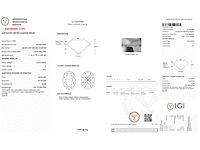 Diamant - 3.05 carat ovaal geslepen geslepen diamant (gecertificeerd) - afbeelding 3 van  4