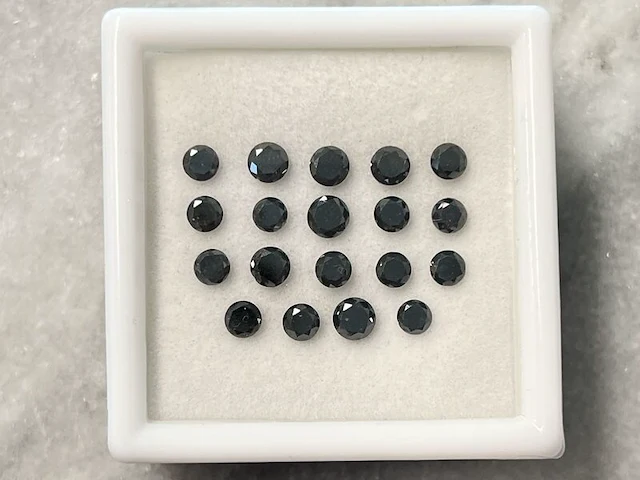 Diamant - 3.12 carat natuurlijke zwarte diamant (gecertificeerd) - afbeelding 1 van  4