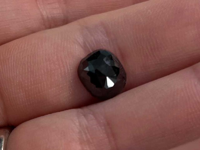 Diamant - 3.16 carat echte natuurlijke zwarte diamant (gecertificeerd) - afbeelding 2 van  3