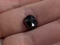 Diamant - 3.16 carat natuurlijke zwarte diamant (gecertificeerd) - afbeelding 2 van  4
