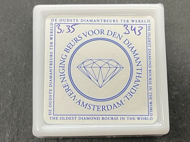 Diamant - 3.35 carat natuurlijke briljant geslepen diamant - afbeelding 2 van  4