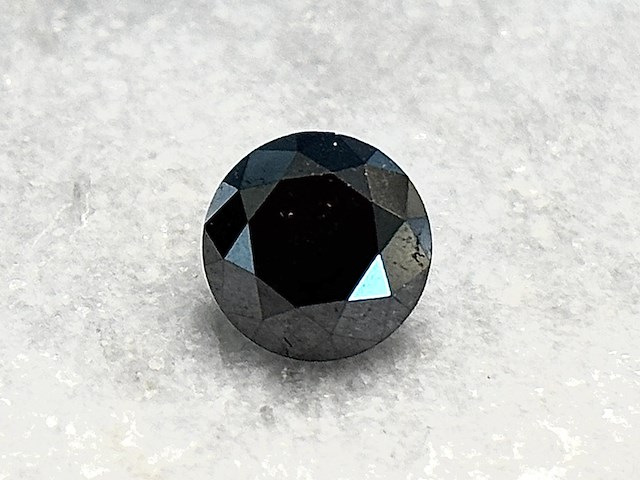 Diamant - 3.65 carat natuurlijke zwarte diamant - afbeelding 1 van  5