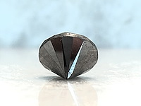 Diamant - 3.65 carat natuurlijke zwarte diamant - afbeelding 3 van  5
