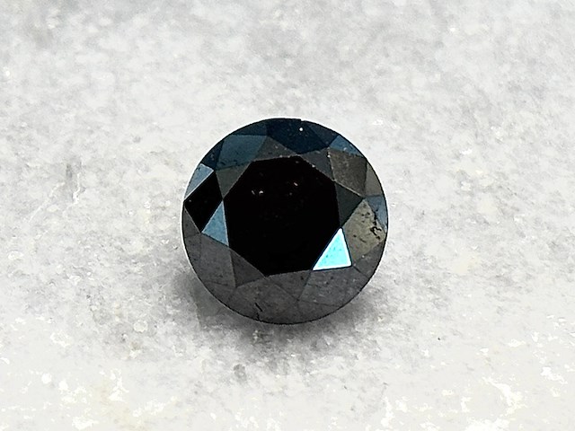 Diamant - 3.65 carat natuurlijke zwarte diamant - afbeelding 1 van  5