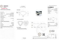 Diamant - 4.01 carat hart vorm geslepen diamant (gecertificeerd) - afbeelding 3 van  4