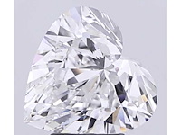 Diamant - 4.01 carat hart vorm geslepen diamant (gecertificeerd) - afbeelding 1 van  4