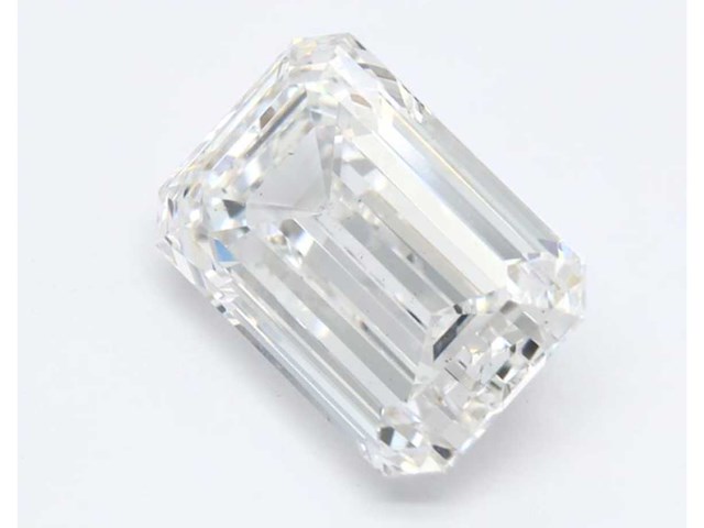 Diamant - 4.02 carat emerald geslepen diamant (gecertificeerd) - afbeelding 1 van  4
