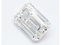 Diamant - 4.02 carat emerald geslepen diamant (gecertificeerd) - afbeelding 1 van  4