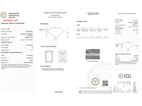 Diamant - 4.02 carat emerald geslepen diamant (gecertificeerd) - afbeelding 3 van  4