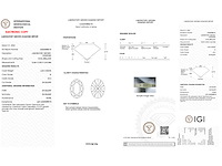 Diamant - 4.04 carat ovaal geslepen geslepen diamant (gecertificeerd) - afbeelding 3 van  4