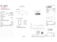 Diamant - 4.08 carat emerald geslepen diamant (gecertificeerd) - afbeelding 4 van  4