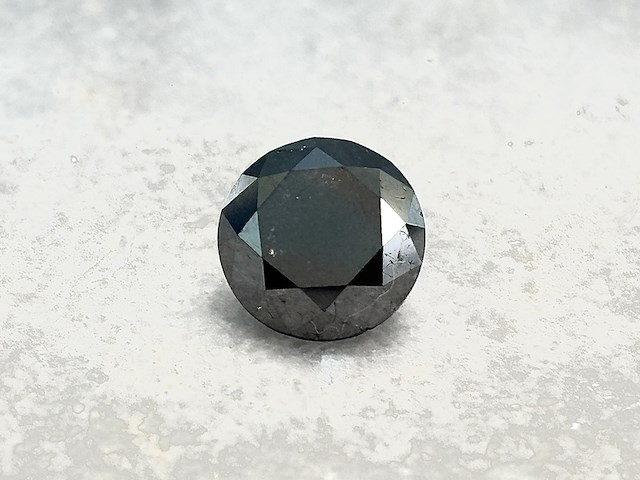 Diamant - 4.19 carat natuurlijke zwarte diamant - afbeelding 1 van  5