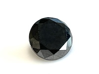 Diamant - 4.49 carat natuurlijke zwarte diamant (enhanced/gecertificeerd)