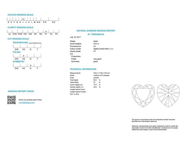 Diamant - 5.01 carat investeringsdiamant met hrd certificaat (gecertificeerd) - afbeelding 3 van  7