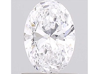 Diamant - 5.04 carat ovaal geslepen diamant (gecertificeerd) - afbeelding 1 van  4