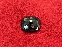 Diamant - 5.84 carat echte natuurlijke zwarte diamant in kussen vorm (gecertificeerd)
