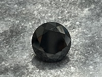 Diamant - 6.10 carat zwarte (enhanced) natuurlijke diamant - afbeelding 1 van  5