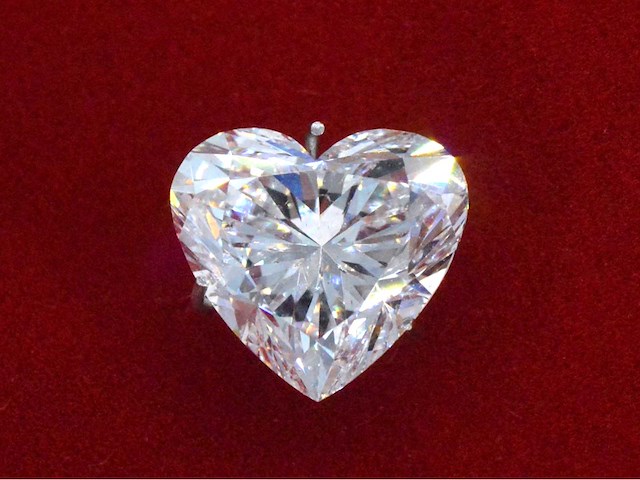 Diamant - circa 2.00 carat hart vorm geslepen diamant (gecertificeerd) - afbeelding 1 van  3