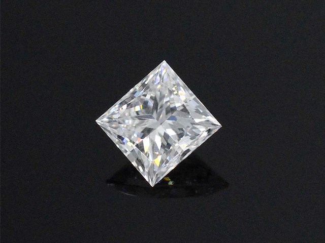 Diamant - circa 2.00 carat prinses geslepen diamant (gecertificeerd) - afbeelding 2 van  4