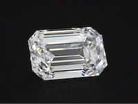 Diamant - circa 3.00 carat emerald geslepen diamant (gecertificeerd) - afbeelding 1 van  3