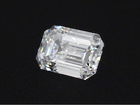 Diamant - circa 3.00 carat emerald geslepen diamant (gecertificeerd) - afbeelding 2 van  3