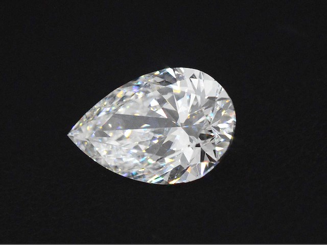 Diamant - circa 3.00 carat peer vorm geslepen diamant (gecertificeerd) - afbeelding 1 van  3
