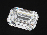 Diamant - circa 4.00 carat emerald geslepen diamant (gecertificeerd) - afbeelding 1 van  3