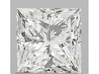 Diamant - circa 4.00 carat prinses geslepen diamant (gecertificeerd) - afbeelding 1 van  3