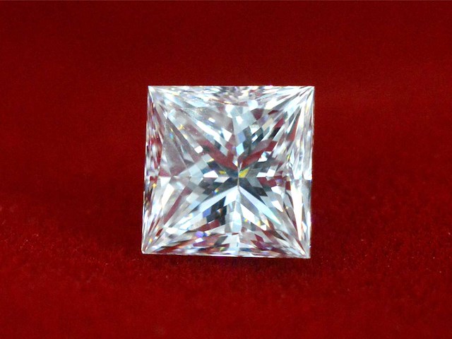 Diamant - circa 4.00 carat prinses geslepen diamant (gecertificeerd) - afbeelding 2 van  4