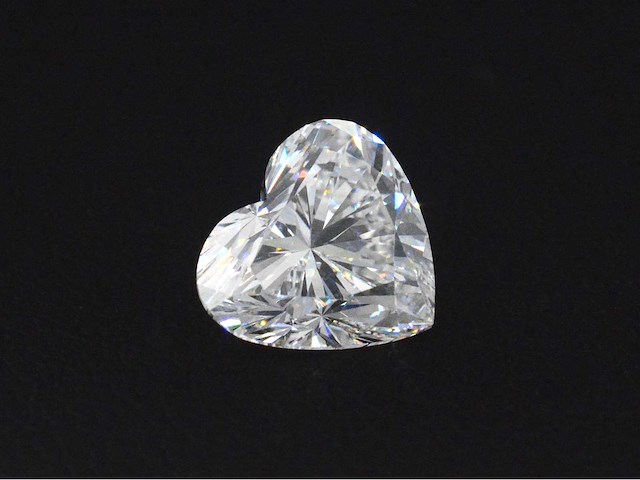 Diamant - circa 5.00 carat hart vorm geslepen diamant (gecertificeerd) - afbeelding 1 van  2