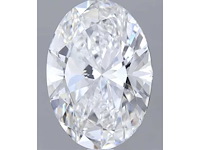 Diamant - circa 5.00 carat ovaal geslepen diamant (gecertificeerd) - afbeelding 1 van  4