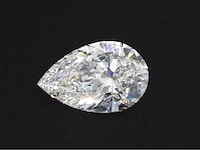 Diamant - circa 5.00 carat peer vorm geslepen diamant (gecertificeerd) - afbeelding 1 van  4