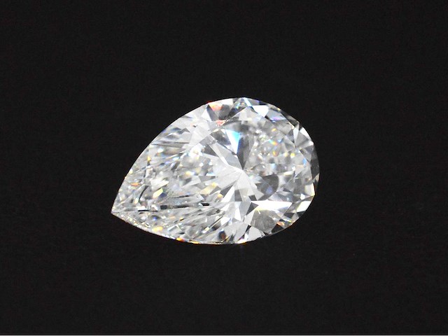 Diamant - circa 5.00 carat peer vorm geslepen diamant (gecertificeerd) - afbeelding 2 van  4