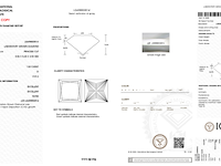 Diamant - prinscess 1.04 ct - d/vvs2 (igi gecertificeerd) - afbeelding 4 van  5