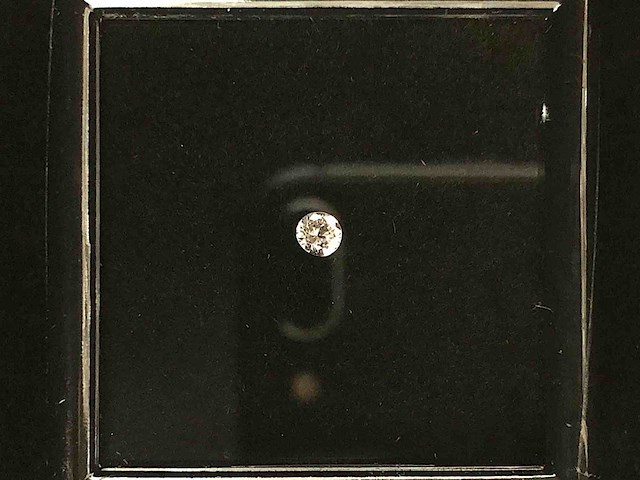 Diamant 0.14 carat roze briljant geslepen diamant - afbeelding 2 van  5