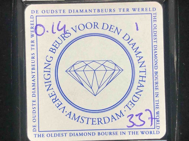 Diamant 0.14 carat roze briljant geslepen diamant - afbeelding 5 van  5