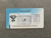 Diamant 0.23 carat natuurlijke diamant gecertificeerd - afbeelding 1 van  4