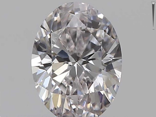 Diamant 0.40 carat natuurlijke roze ovaal geslepen diamant - afbeelding 1 van  4