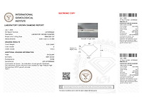 Diamant 0.53 carat prinses geslepen diamant gecertificeerd - afbeelding 3 van  4