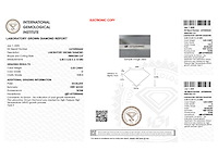 Diamant 0.53 carat prinses geslepen diamant gecertificeerd - afbeelding 4 van  4